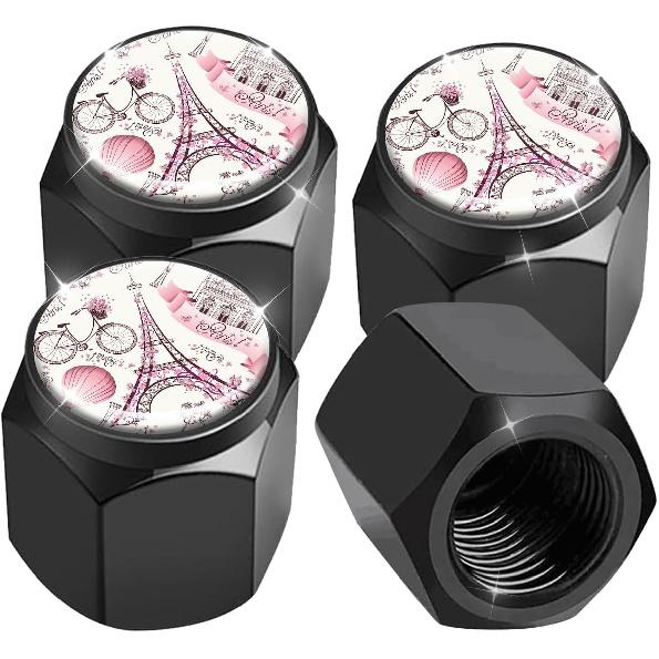 Tire Valve Stem Caps 4 Pack, Car Wheel Stem Caps,Aluminum Air Valve Covers Universal Fit for Cars, SUVs,Trucks, Bikes, and Motorcycles(Vintage n