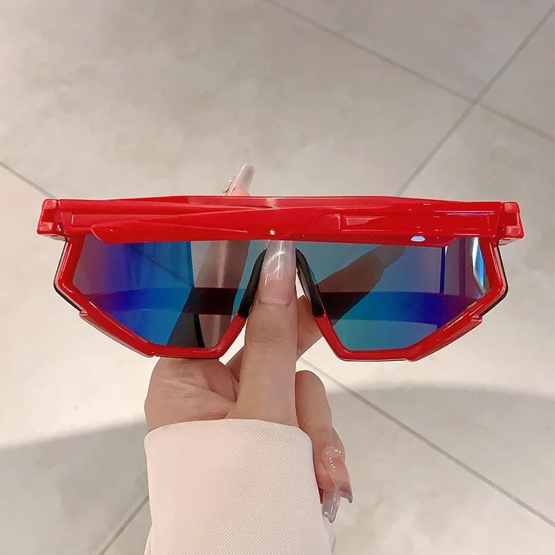 Oversized Sport Goggle Sunglasses for Women Men Luxury Designer Vintage Punk Ski Cycling Windproof Sun Glasses