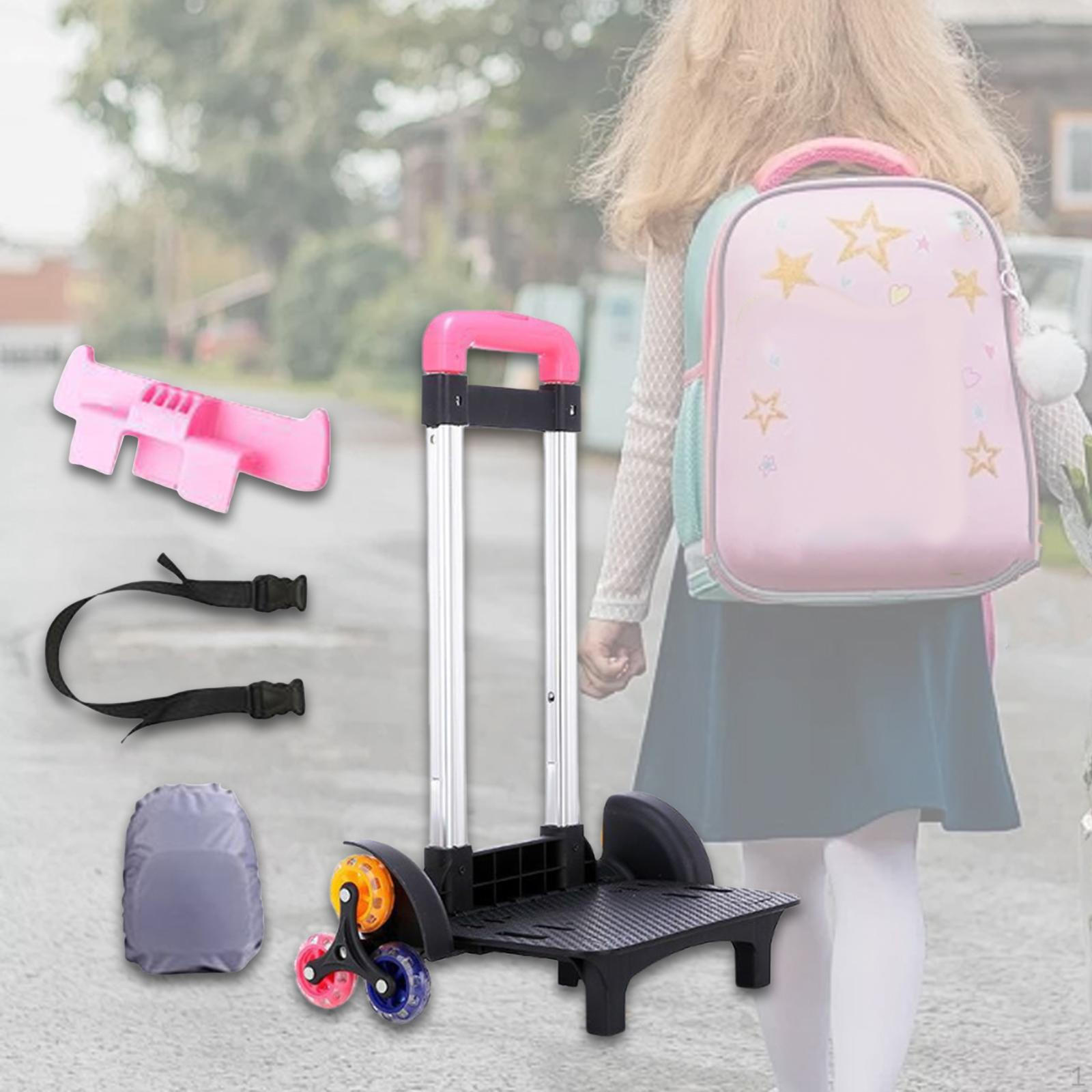 

Рюкзак-тележка Ручная тележка Легкая Портативная с 6 колесами для коробок, сумок и путешествий Rose Red