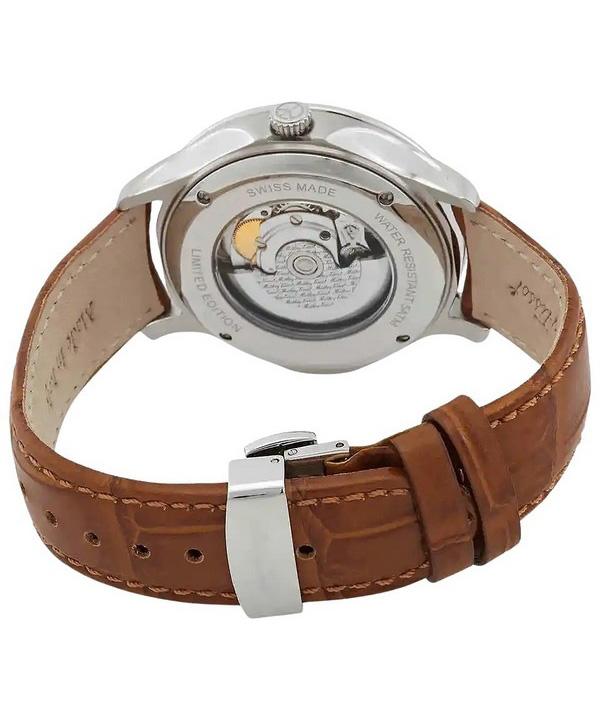 Mathey-Tissot Męski zegarek Edmond Automatic, limitowana edycja, skórzany pasek, srebrna tarcza, AC1886CIA