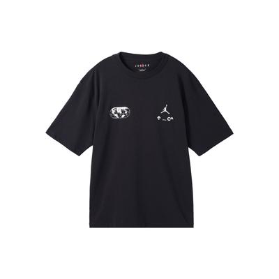 Fall/Winter 2022 Solid Logo Print Pullover Crew Neck Short Sleeve T-Shirt Men Tops Black DQ7361-010