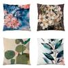 Home Decor Floral & Leafy Patterned Throw Pillow Covers Pattern Cushion Cover Suitable For Sofa Bedroom Car Pillow Cover