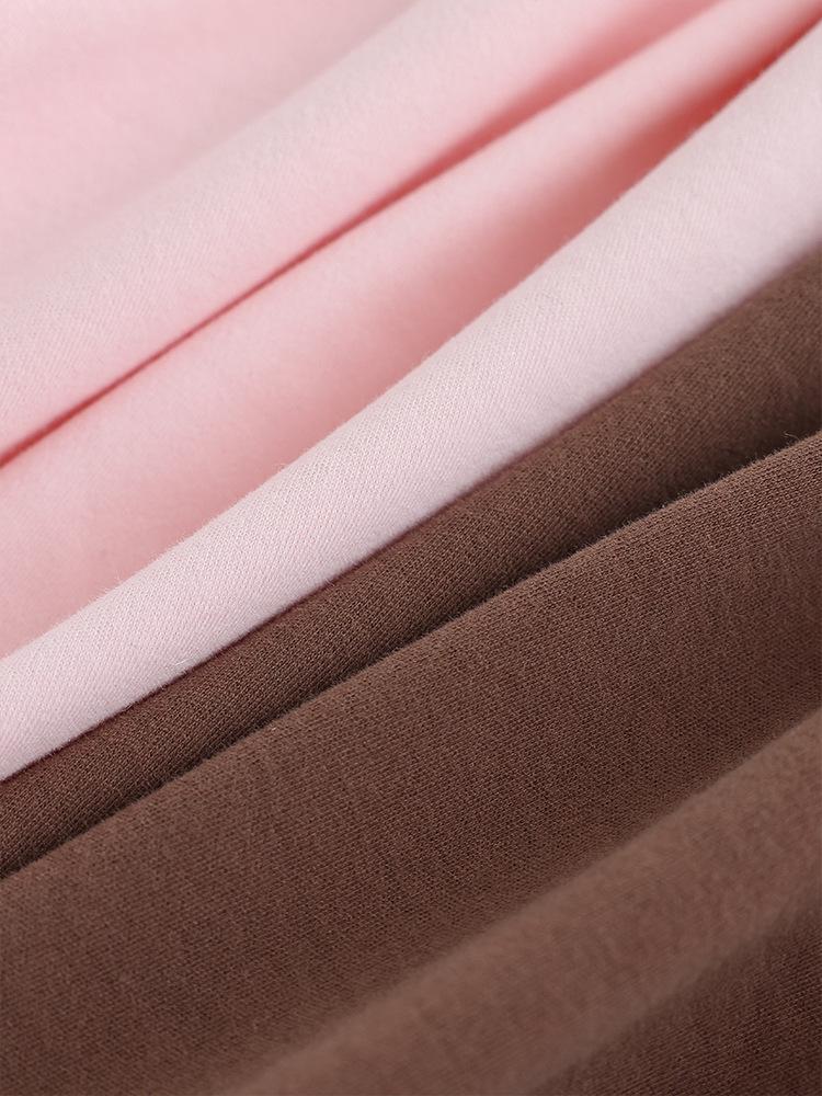 Children's Double-Sided Brushed Cotton Pullover: Semi-High Neck, Long Sleeve, Versatile Plain Color Perfect for Spring and Autumn.