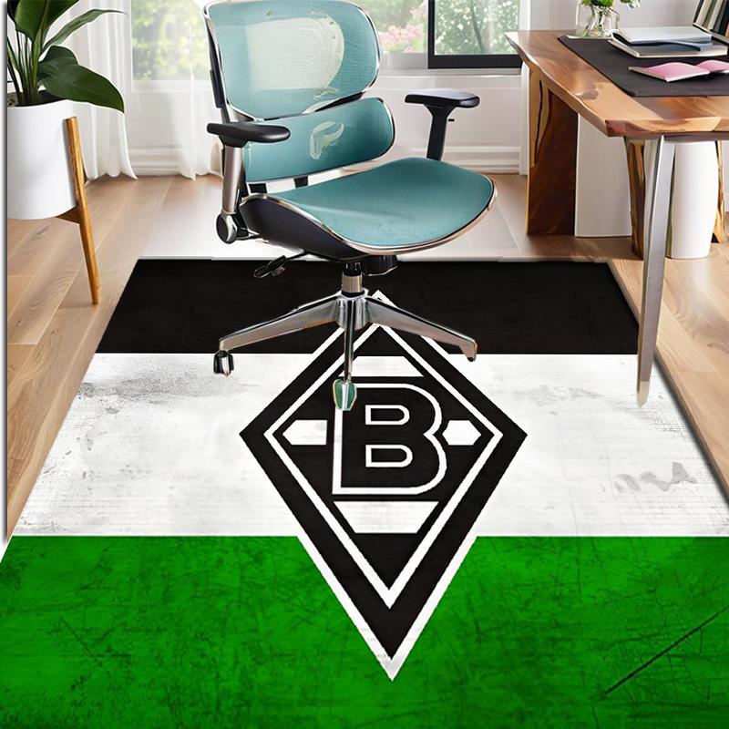 Borussia Mönchengladbach Muster Teppich, Innen-/Außenmatte, für Picknick, Spielzimmer, Schlafzimmer, Büro, Wohnzimmer, Heimdeko Teppich, Geburtstagsgeschenk