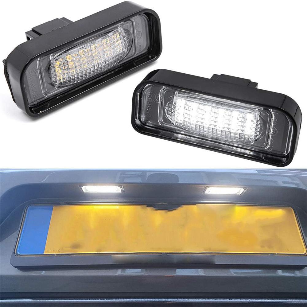 2Pcs LED Rear License Plate Light 2208200356 For Mercedes S-Class W220 2000-2006