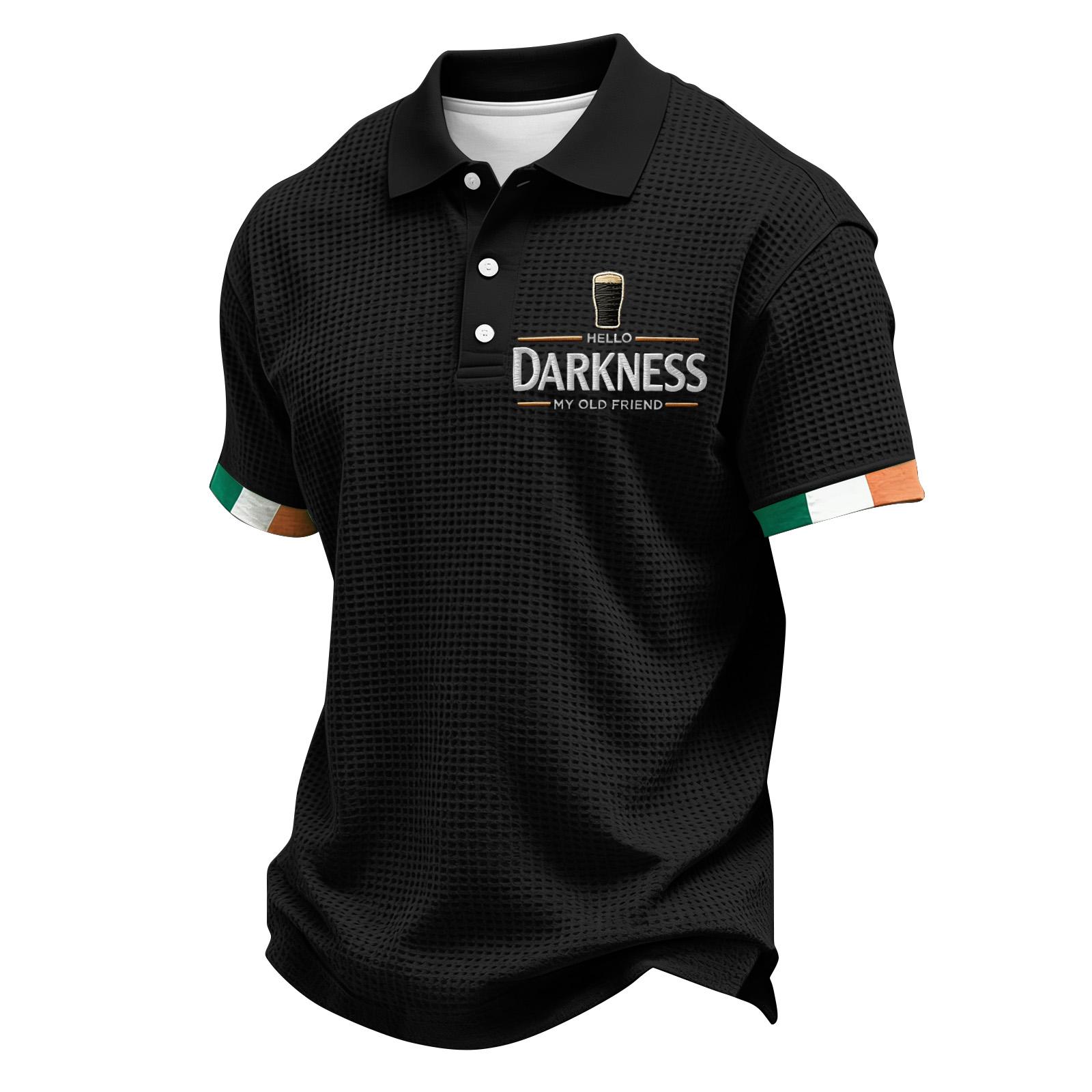 Men s Summer Print Short Sleeve Lapel Shirt Men s Casual Fashion Shirt L чёрный 1660₽