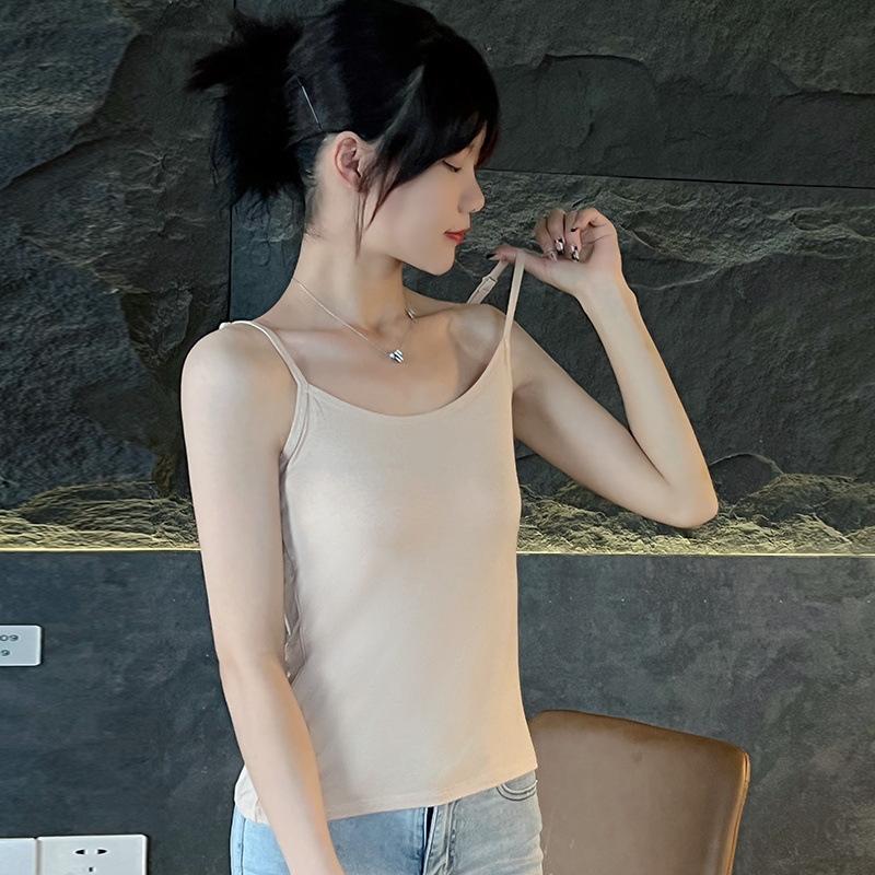 Women's Spring-Summer Modal Camisole: Breathable, Slimming, Seamless, Solid Color Base Layer