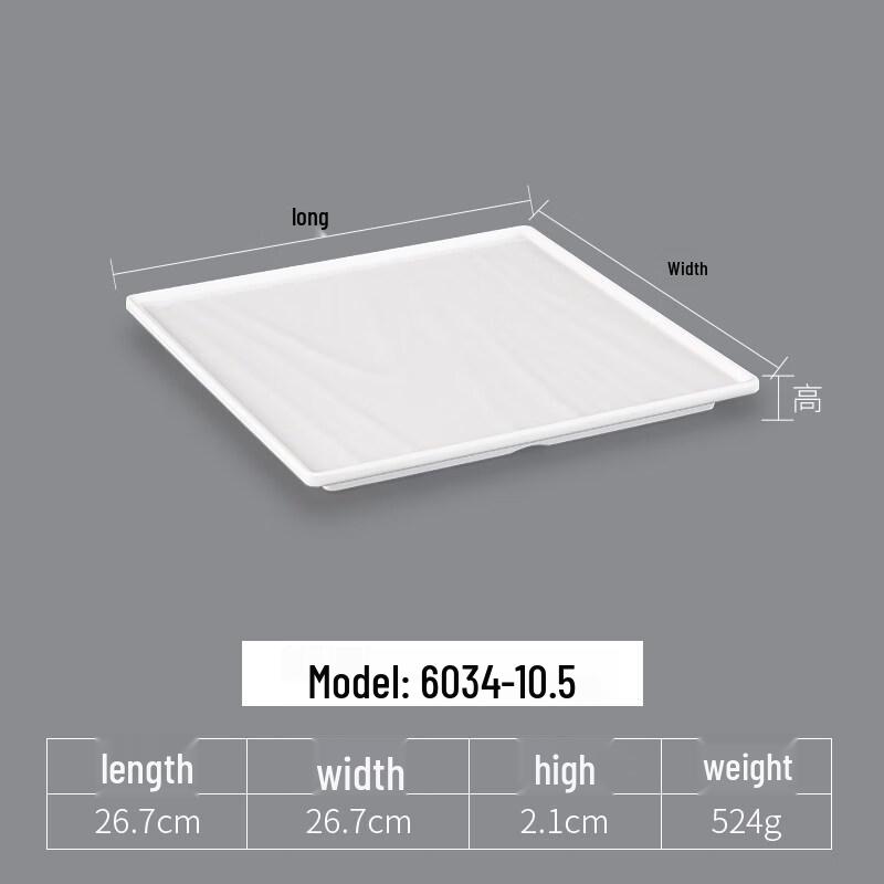 Yipan Melamine White Three-Compartment Dumpling Plate