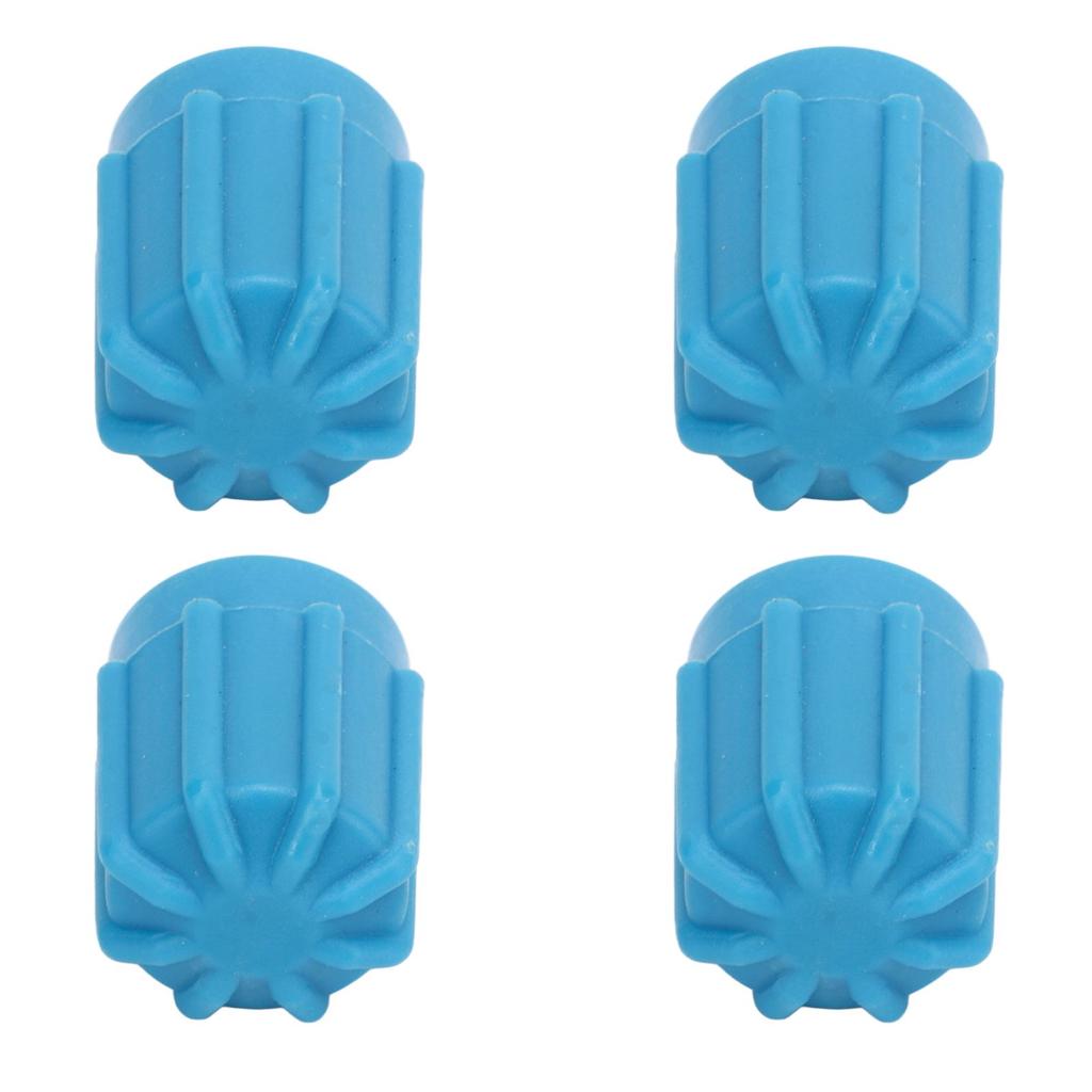 50PCS Air Conditioning Valve Caps Car Fuel Injection Nozzle Caps Sealing Plastic Dustproof Covers M8X1 Blue