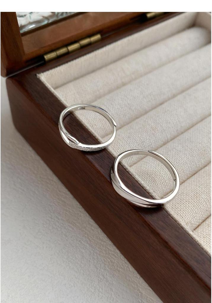 S999 Sterling Silver Rupert's Tear Matching Rings for Couples: Elegant Plain Band for Men and Women - Ideal Valentine's Day Gift