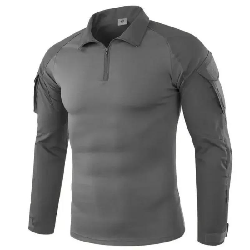Outdoor Tactical Hiking T Shirts Men Long Sleeve Hunting Climbing Shirt Sport Clothes