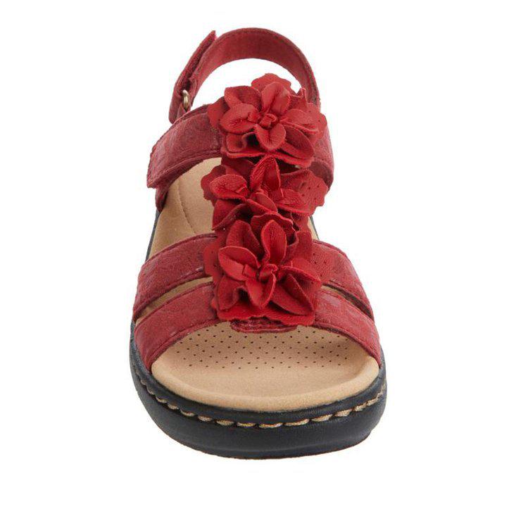 2024 Summer Women's Wedge Heel Peep Toe Floral Sandals, European & American Style, Plus Size 43, Hollow Out Design & Comfortable Fit