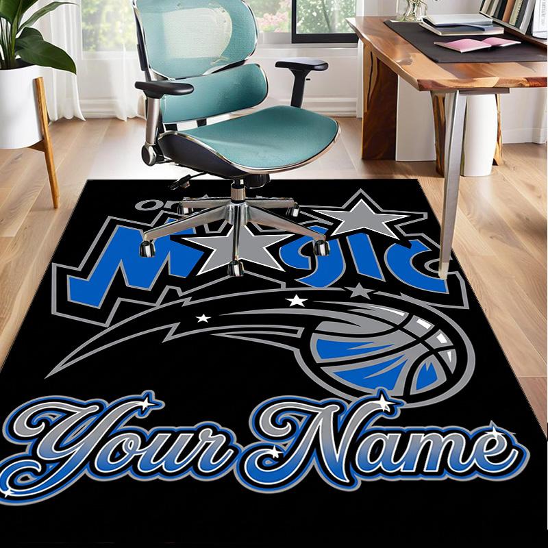 Custom Name Rug Orlando basketball Team Area Rug Suitable for Indoor And Outdoor,Carpets for Homes, Offices,Living Rooms,Home Decor,Christmas Gift