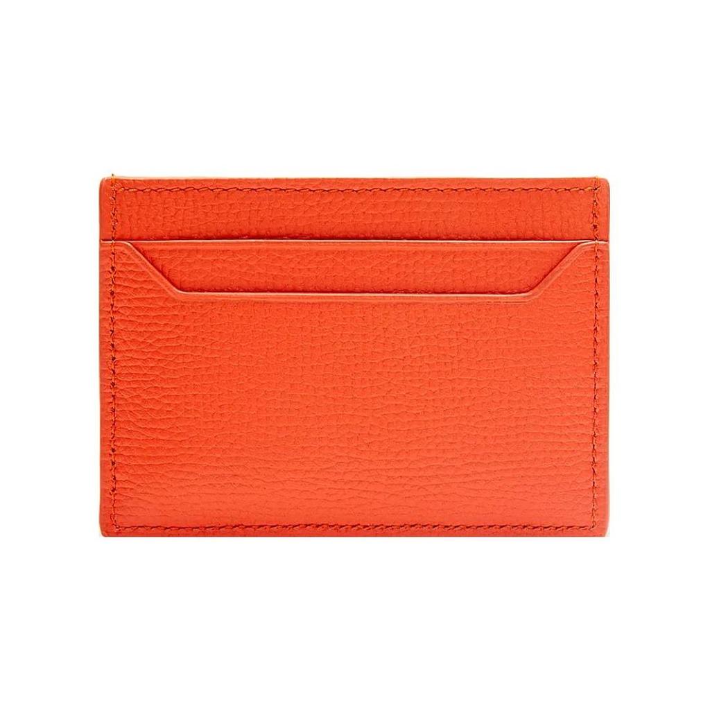 Loewe 24 Spring Summer Collection Anagram Embossed Four Slot Pebble Grain Leather Card Holder Women card holder Bright-Orange C821075X04-5959