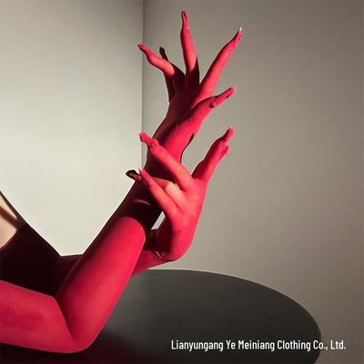 Guanti Sexy Erotici Neri in Seta Pura Senza Cuciture Ultra Sottili