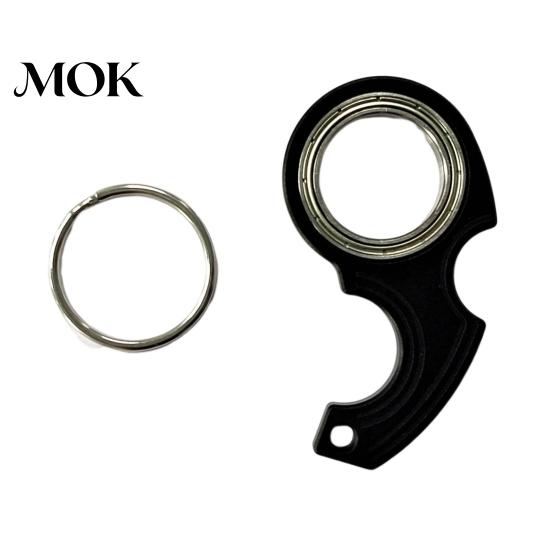 Decompression Fidget Spinner Portable Keychain Heavy Duty Metal Stress Relief Pocket Size Key Ring Kids Adults Index Finger Exercising Spinning
