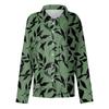 Women's Shirt With Floral Print Buttons, Long Sleeved Casual Regular Shirt Collar Top