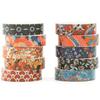 Washi Tape Ukiyo-e Style 10 Roll Set Japanese Pattern Masking Traditional Design Ideal Planners Scrapbooks DIY Gift Wrapping Narrow Width 10mm 2m (1