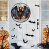 Catcher dei sogni rotondo in acrilico retrò 2D per Halloween - motivo pipistrello/corvo/gatto nero decorazione per finestra, decorazione per la casa horror da interni ed esterni