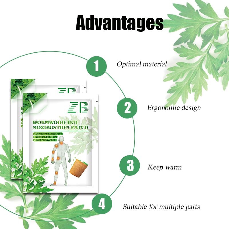 ZB Wormwood Pain Relief Patch Cervical Joint Plaster Relieve Muscle Strain Pain Stickers