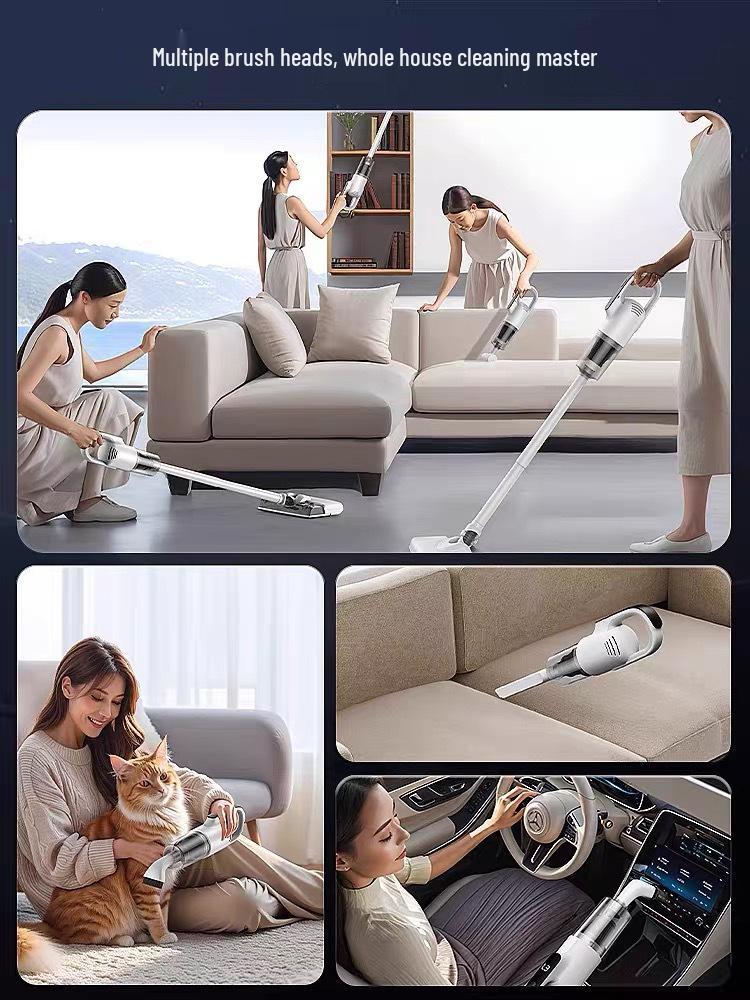 2025 High-Suction Wireless Handheld Vacuum Cleaner for Dust, Mite, Cat Hair, and Car Cleaning