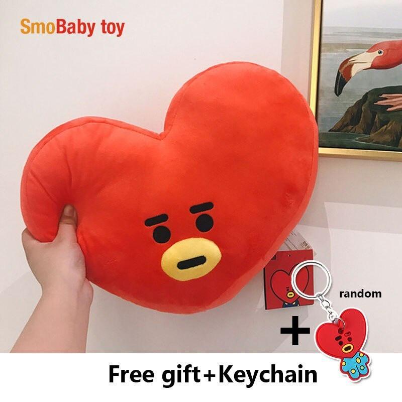 KPOP BTS Cartoon Plush Toy Pillow Doll SHOOKY RJ COOKY TATA Cushion Home Decor +FREE GIFT