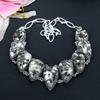 Zebra Jasper Gemstone Handmade 925 Sterling Silver Jewelry Necklace 18" KG-1637