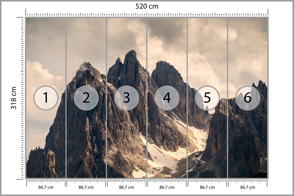 Photomural Mountain Landscape Self-Adhesive Mural 520x318