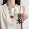 New Arrival Metal Ball Pendant Necklace for Women Fashion Design Long Adjustable Sweater Chain Jewelry Accessories