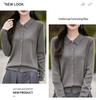 New Style Women's Autumn Wool Cardigan Sweater with Polo & Lapel Collars