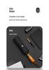 16-Rib Solid Wood Handle Black Sunshade Folding Umbrella - Large, Automatic, and Ideal for Business Gifts