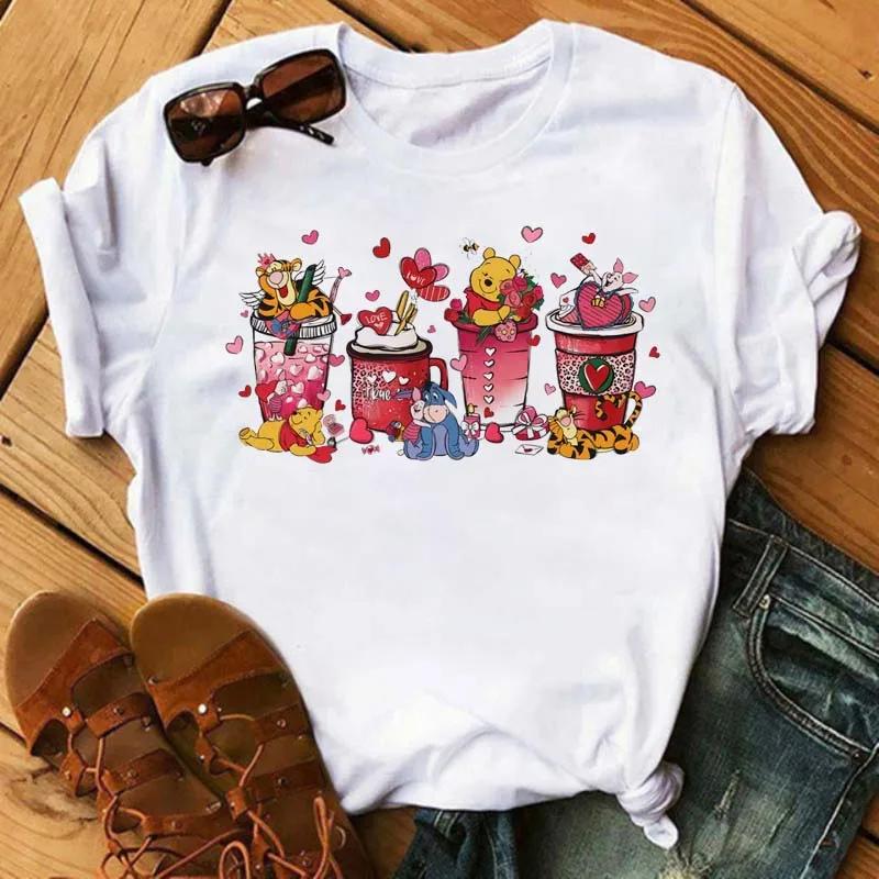 Princess Stitch Mickey Mouse Print Trendy Casual Unisexs Dessert  Design Graphic Tshirt Round  Street Style Tshirt S