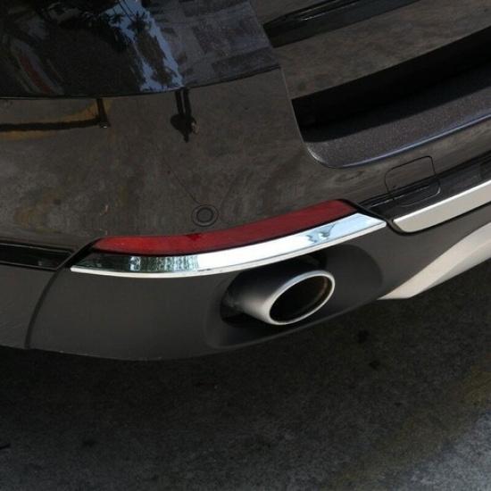 2PCS Chrome ABS Rear Fog Light Lamp Protect Cover Trim For BMW X5 F15 2014-2018