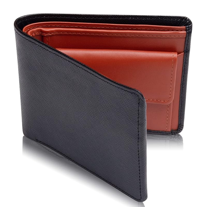 

wallet men s bifold [Published in Lightning] bi-fold genuine leather large capacity bifold wallet 6 brown