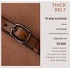 Women's Premium Cowhide Leather Belt with Pin Buckle - Handmade & Soft