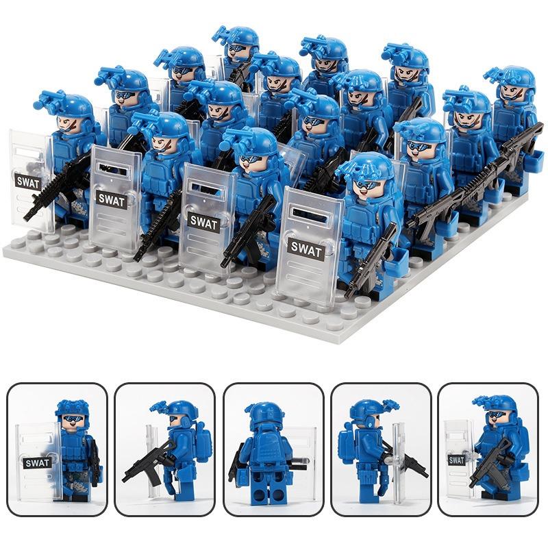 Peacekeeping and Riot Control Teams, Police, Special Forces, Soldiers, Military Figures, Children, Assembled Toys, Building Toys, Gifts