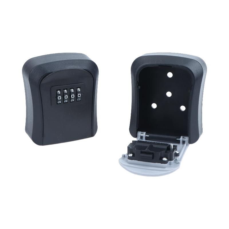 Wall Mounted Key Safe Box 4 Digits Password Lock High Durability Anti-Pry Key Keeper for School Apartment Entrance