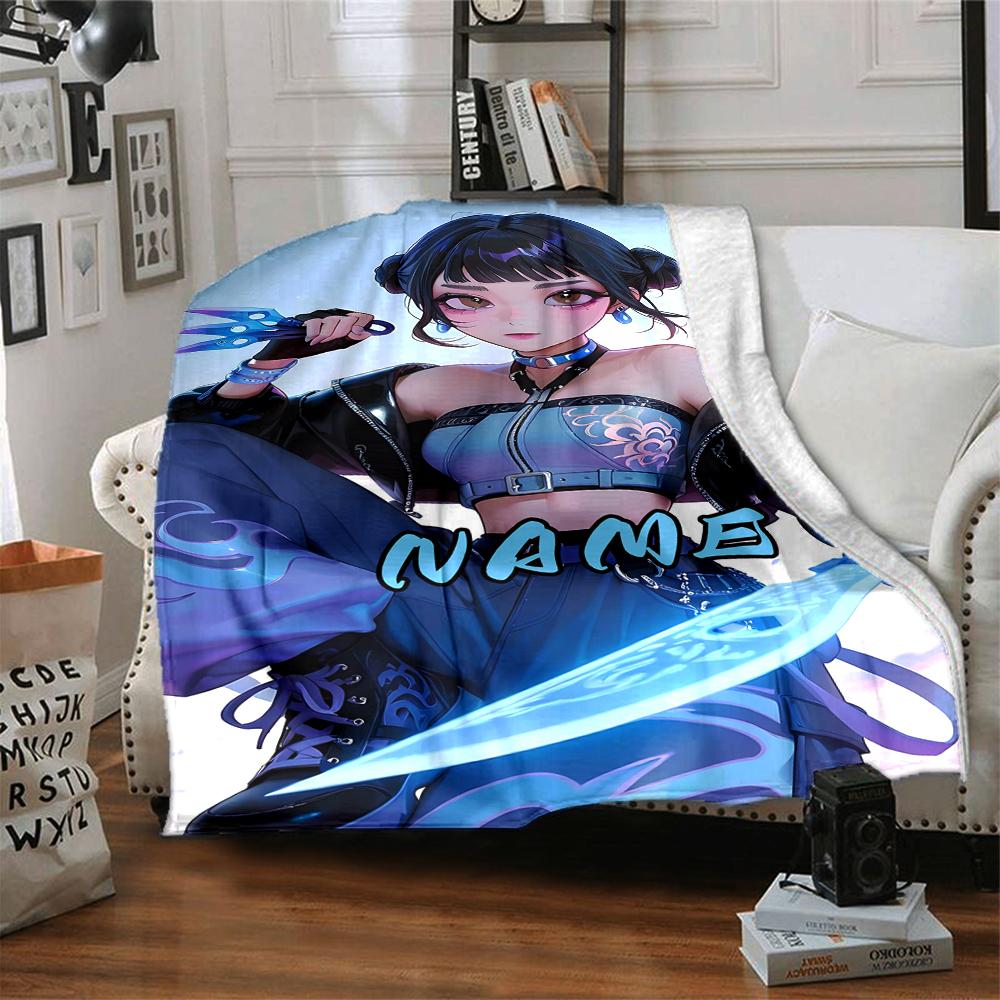 Custom 1pc Fantasy Night Party Blanket, Soft And Comfortable Blanket, Casual Warm, Camping Travel Blanket, Birthday Gift Q912139