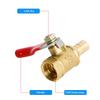 Aopin Ball Valve Brass G 1/4" Female Thread x 8mm / 3/10" Hose Barb