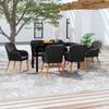 7 Pcs Garden Dining Set with Cushions