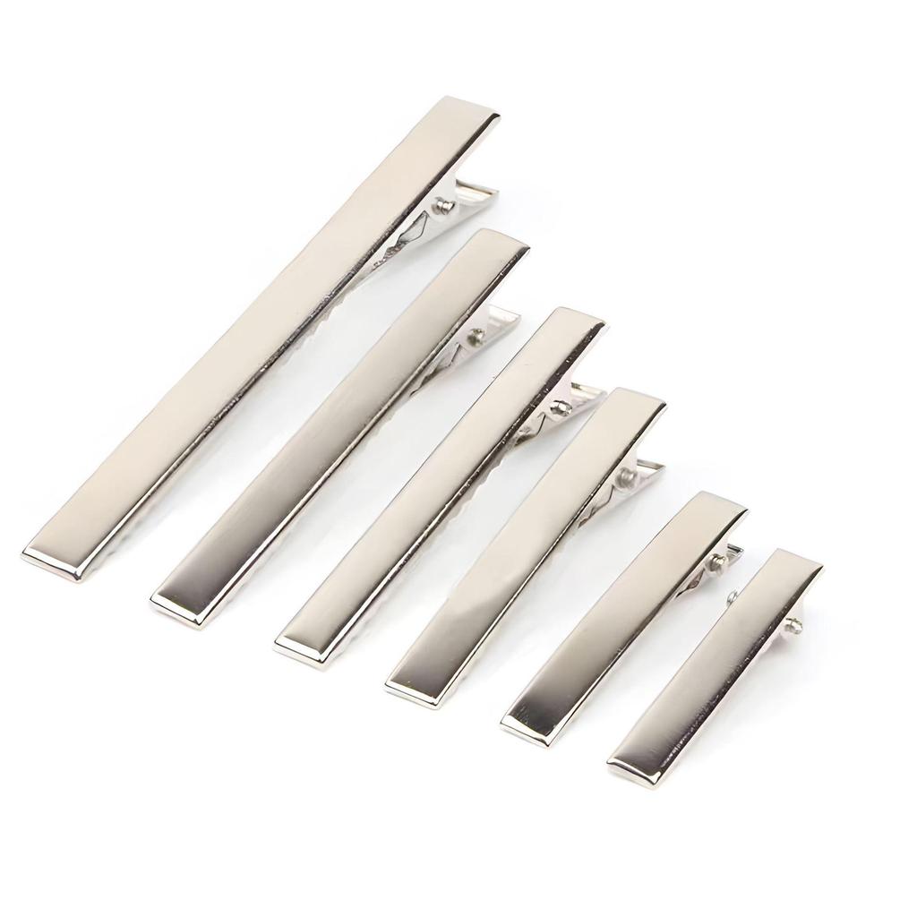 DIY Black Metal Duckbill Hair Clip: Thickened Square Base, Multiple Specifications