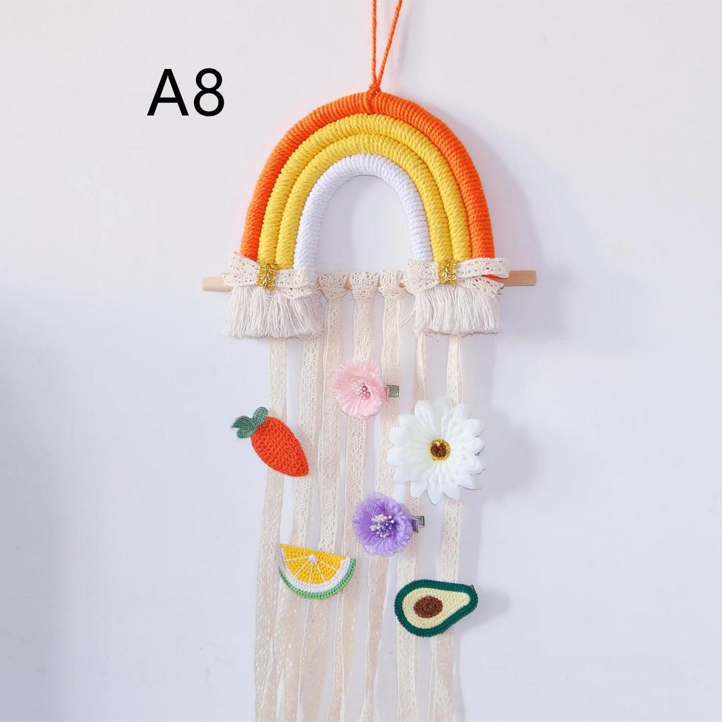 Rainbow Lace Hairpin & Headband Organizer for Kids' Room Decor