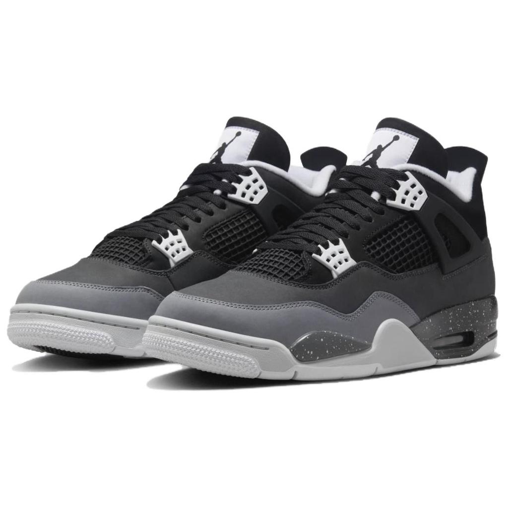Air Jordan 4 Retro Fear 2024 Unisex Sneakers Black White Anthracite FQ8138-002