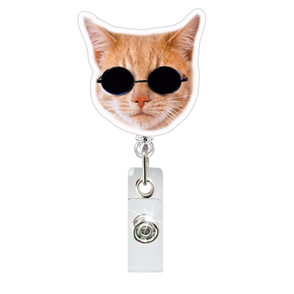 Lanyard Memes Badge Reels Retractable Name Tag Holder Fashion Cat Keychain