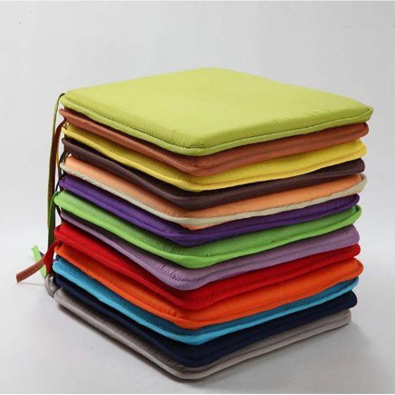 40x40cm Seat Cushions Outdoor Indoor Square Soft Tie On Chair Pad Decor Home
