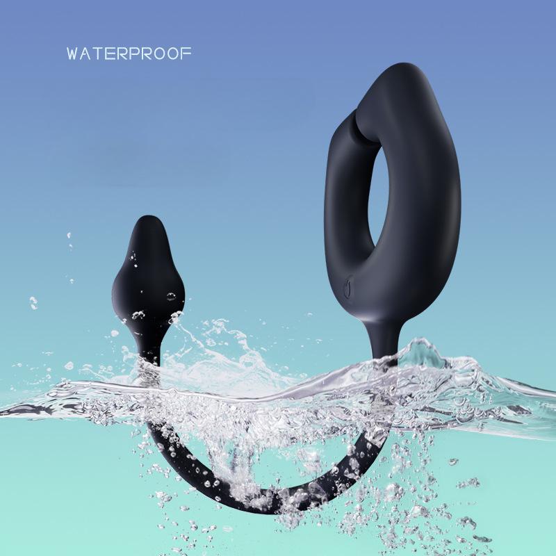 Automatic Masturbator with Remote Control - Male Locking Ring, Prostate & Anal Vibrating Massager, Butt Plug for Men & Women