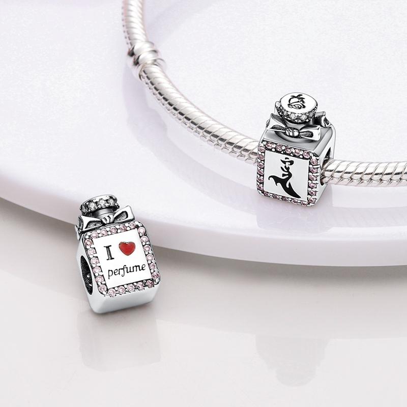 New 925 Silver Charms Beads Pendant Bow Perfume Bottle Dream Catcher for Bracelet Women Jewelry