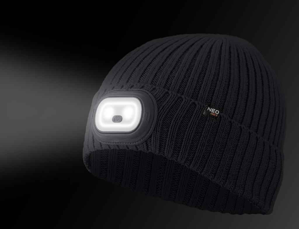 Cap with RGB LED flashlight, graphite