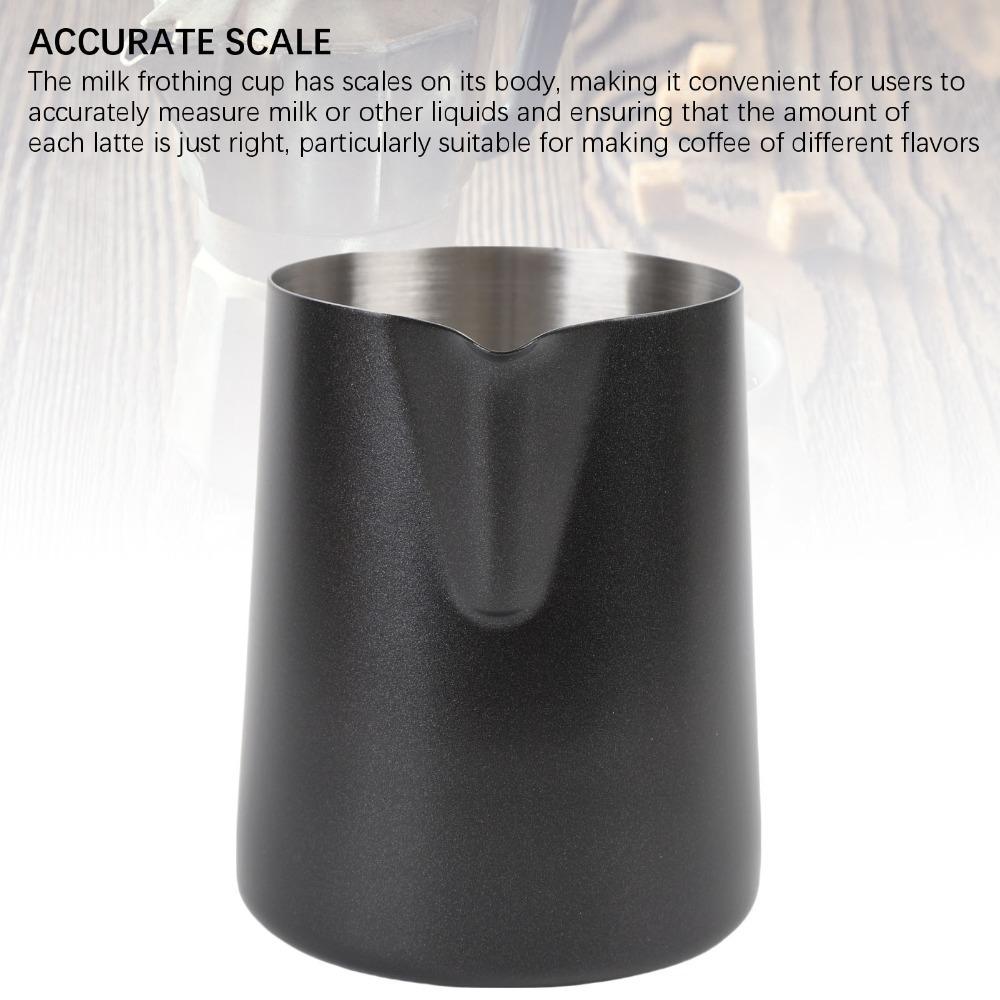 With Scale Milk Frothing Pitcher 304 Stainless Steel Latte Art Frothing Cup  Coffee Preparation