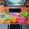 Shimmering Nebula Gaming Mousepad Bright Universe Star Art Deskmat NonSlip Rubber Stitched Edge Pad For Home Pc Gaming Lovers